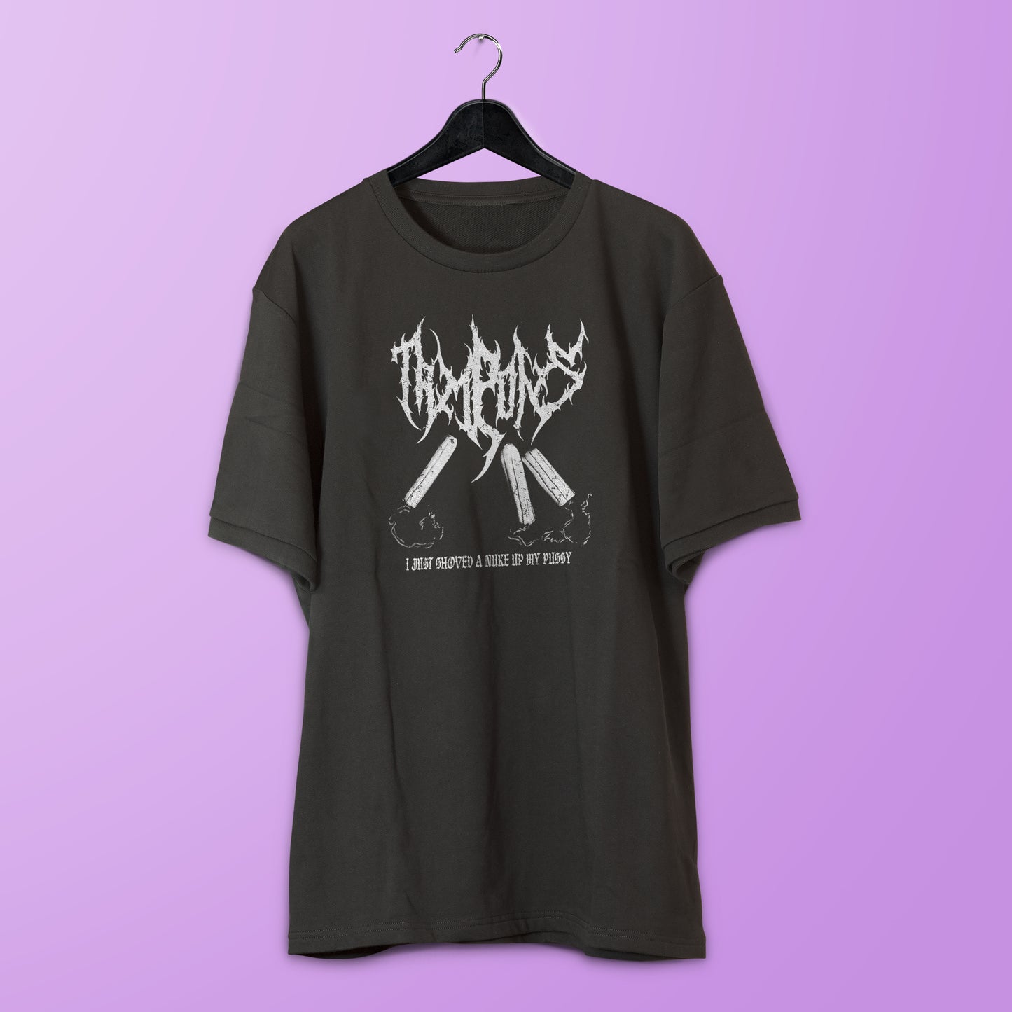 Black Metal Tampon T-Shirt - White on Black