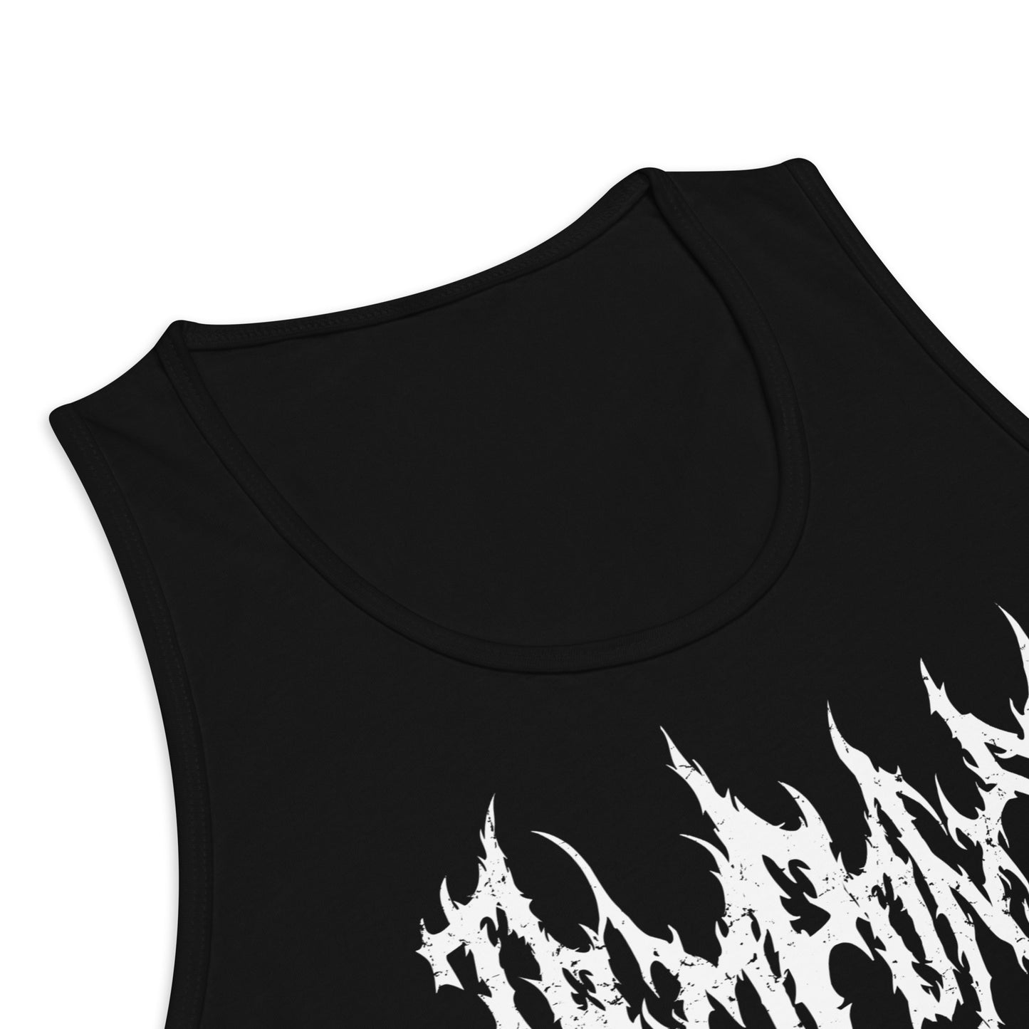 Black Metal Tampon Tank Top - White On Black