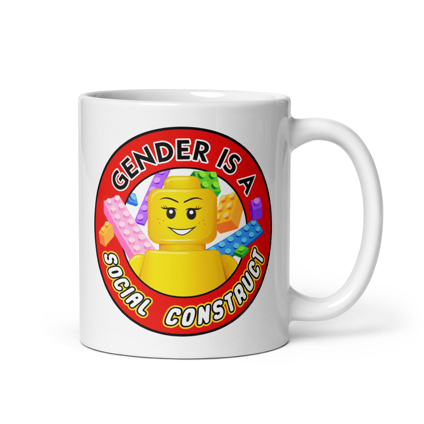 Gender is a Social Construct Plastic Bricks Coffee Mug